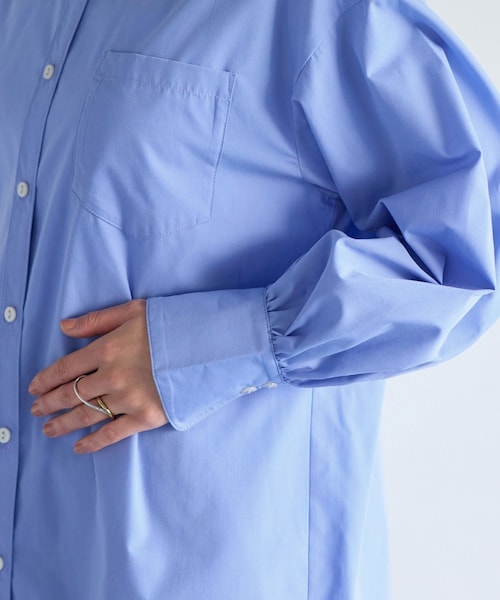 VIS（ビス）の「襟レース付きミニ丈シャツワンピ（シャツワンピース・レディース・ホワイト/サックス・F）」の19枚目の写真