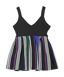 UN3D. | MULTI STRIPE KNIT BUSTIER(キャミソール)