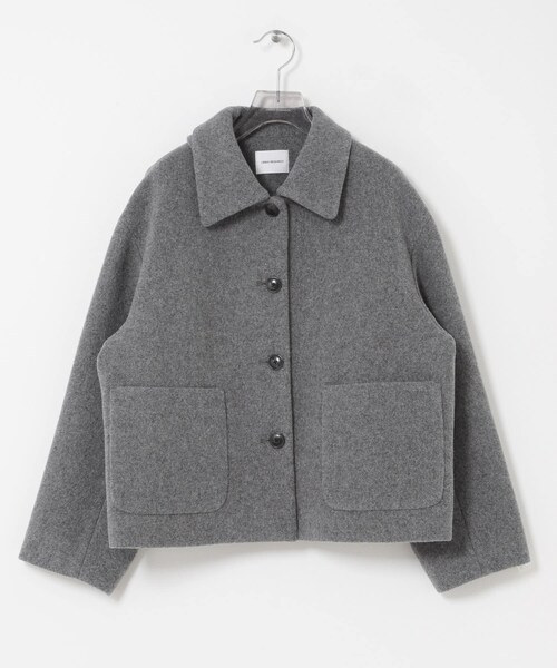 URBAN RESEARCH(アーバンリサーチ)の「ウールモッサショートコート(テーラードジャケット・レディース・OFF WHITE/BLACK/GRAY・Free)」の9枚目の写真