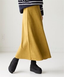 nissen | スエード調ポンチフレアロングスカート(スカート)