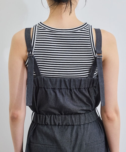 VIS（ビス）の「ベルト付きベアサロペット（サロペット/オーバーオール・レディース・ブラック系/ブルー・F）」の20枚目の写真