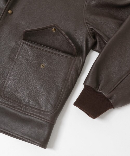 URBAN RESEARCH（アーバンリサーチ）の「A PRESSE　Leather A-1 Flight Jacket（その他アウター・メンズ・BROWN・2/3）」の7枚目の写真