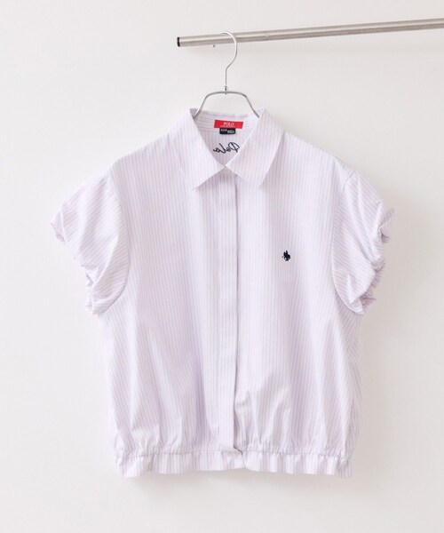 VIS(ビス)の「【POLO BCS】VIS別注コンパクトシャツ(シャツ/ブラウス・レディース・ブラック系/ホワイト系/サックス/ピンク・F)」の5枚目の写真