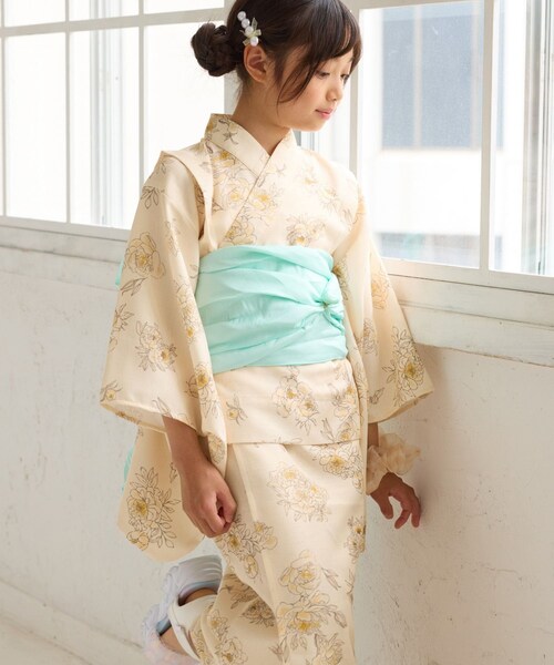 ROPE' PICNIC(ロペピクニック)の「【KIDS/キッズ】浴衣キャミワンピースセット(浴衣・キッズ・ネイビー/クリーム・L/M/S)」の6枚目の写真