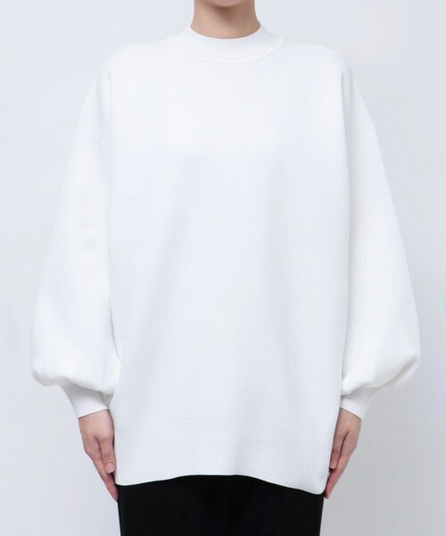 URBAN RESEARCH ROSSO（アーバンリサーチロッソ）の「ELENDEEK　FORM SLEEVE OVER KNIT（ニット/セーター・レディース・YLW/OWHT/BLACK/PPL・FREE）」の9枚目の写真