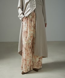 ストーンウッドプリントベロアパンツ