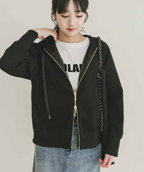 ITEMS URBANRESEARCH（アイテムズ アーバンリサーチ）の「ダンボールジップパーカー（パーカー・レディース・BLK/BRN/GRY・FREE）」の7枚目の写真