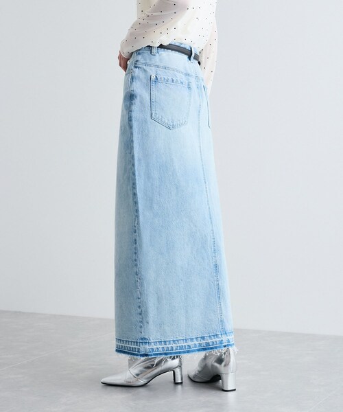 VIS（ビス）の「【洗える】アイラインウォシュデニムスカート（デニムスカート・レディース・ブルー/サックス・M/S）」の9枚目の写真