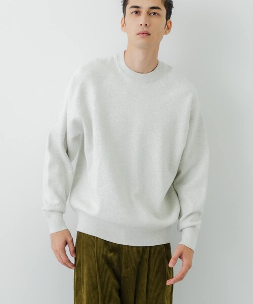 URBAN RESEARCH（アーバンリサーチ）の「綿カシミヤスウェットニット（ニット/セーター・メンズ・GRAY/KHAKI/OATMEAL/NAVY・M/L）」の8枚目の写真