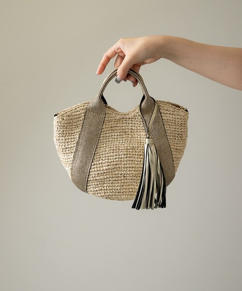 URBAN RESEARCH Sonny Label（アーバンリサーチサニーレーベル）の「VIOLAd’ORO　SANDRO V-8247（かごバッグ・レディース・nat×blk/nat×gold/br×gold・one）」の2枚目の写真