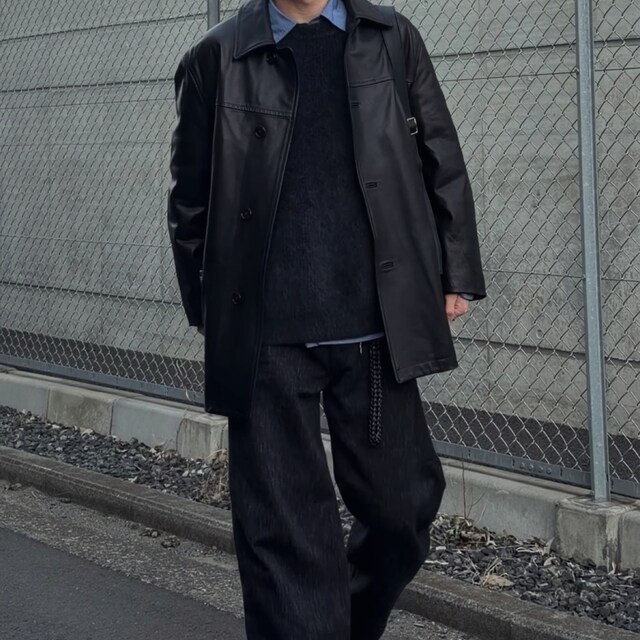 LIDNM（リドム）の「VINTAGE WASHED LEATHER ZIP（ブルゾン）」 - WEAR