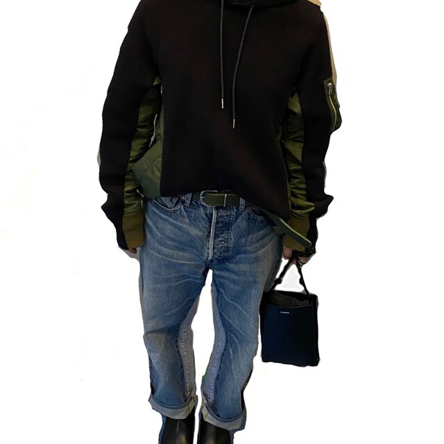 ＜LOEFF＞キャンバス スタンドカラー ミリタリーコート LOEFF キャンバス スタンドカラー ミリタリーコート ブラック