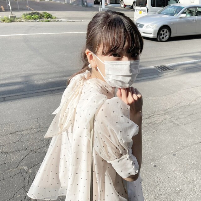 me SNIDEL Sustainaフリルスタンドカラーブラウス WHT SNIDEL♡Sustainaフリルスタンドカラーブラウス 【公式通販】