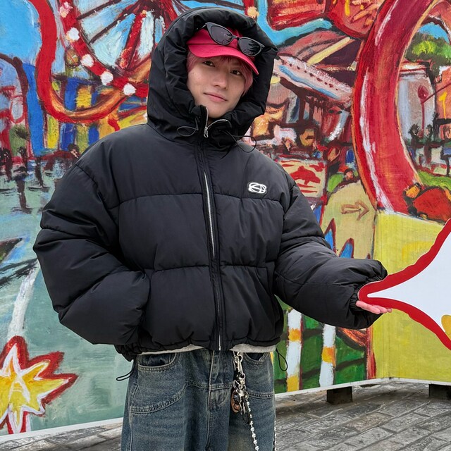 ADAMASTE（アダマスト）の「Double Zip-Up Short Hoodie - ダブル