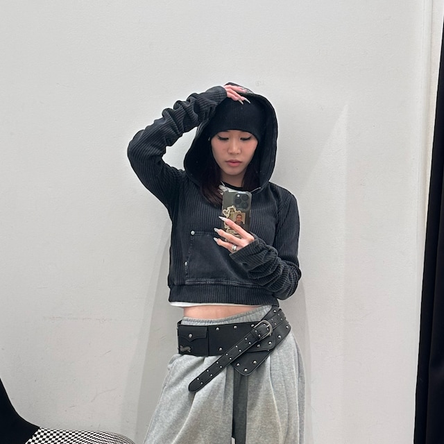 X-girl INSIDE OUT BONDAGE PANTS ブラック X-girl（エックスガール）の「INSIDE OUT BONDAGE PANTS（その他パンツ