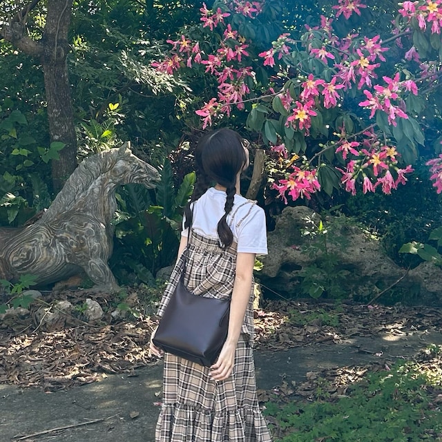 idem（イデム）の「lace up polo long sleeve onepiece / ロング