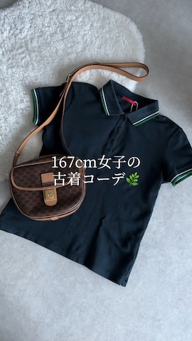 「アイテム（ポロシャツ）」を使った、しまざきゆりかさん（レディース・167cm）の春コーディネート