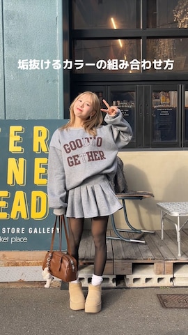 「X-girl（エックスガール）のアイテム」を使った、りなてぃさん（レディース・150cm）の冬コーディネート