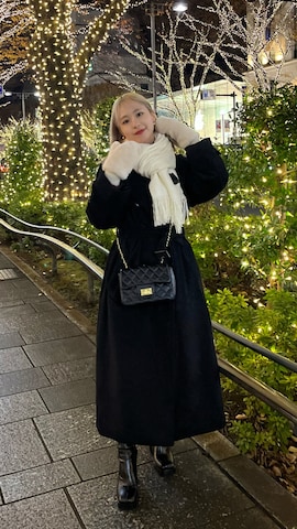 「アイテム（手袋）」を使った、りなてぃさん（レディース・150cm）の冬コーディネート