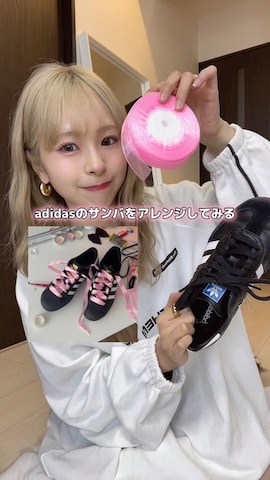 スウェットを使ったりなてぃさんのファッション動画