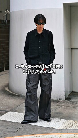 C/N WASHER CURVED FLARE WIDE CARGOを使った人気ファッション