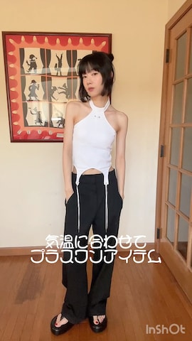 「アイテム（スウェットパンツ）」を使った、さらゆにこーんさん（レディース・162cm）の秋コーディネート