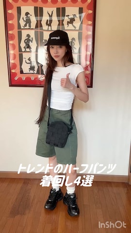 「アイテム（キャップ）」を使った、さらゆにこーんさん（レディース・162cm）の夏コーディネート