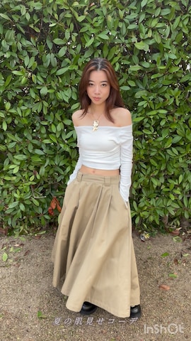 「アイテム（キャップ）」を使った、さらゆにこーんさん（レディース・162cm）の夏コーディネート