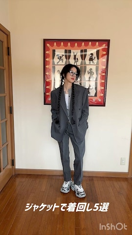 「アイテム（サングラス）」を使った、さらゆにこーんさん（レディース・162cm）の冬コーディネート