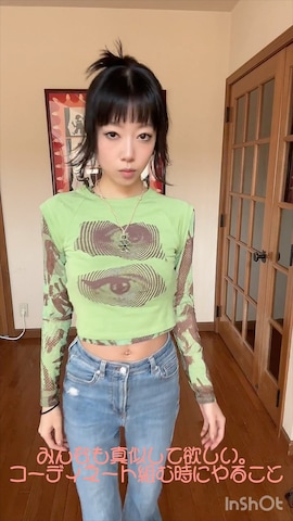 「アイテム（ベスト）」を使った、さらゆにこーんさん（レディース・162cm）の春コーディネート
