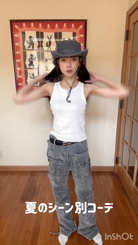 「アイテム（サングラス）」を使った、さらゆにこーんさん（レディース・162cm）の夏コーディネート