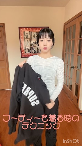 「アイテム（パーカー）」を使った、さらゆにこーんさん（レディース・162cm）の冬コーディネート
