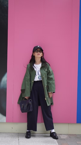 「MOSCOT（モスコット）のアイテム（ファッション雑貨）」を使った、yukiさん（レディース・152cm）の秋コーディネート