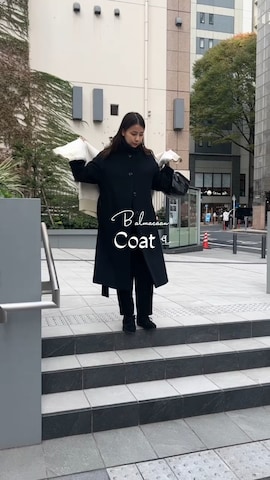 ステンカラーコートを使った古屋美咲さんのファッション動画