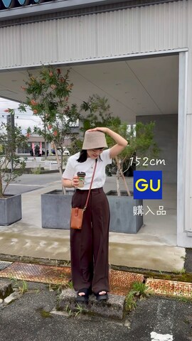 GUのトップスを使ったchicchimoさんのファッション動画