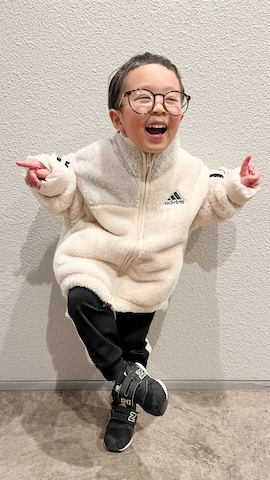 「アイテム（ブルゾン）」を使った、▷chibi◁さん（キッズ・90cm）の冬コーディネート