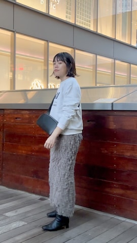 「アイテム（カバーオール）」を使った、Megumi Kounoさん（レディース・153cm）の秋コーディネート