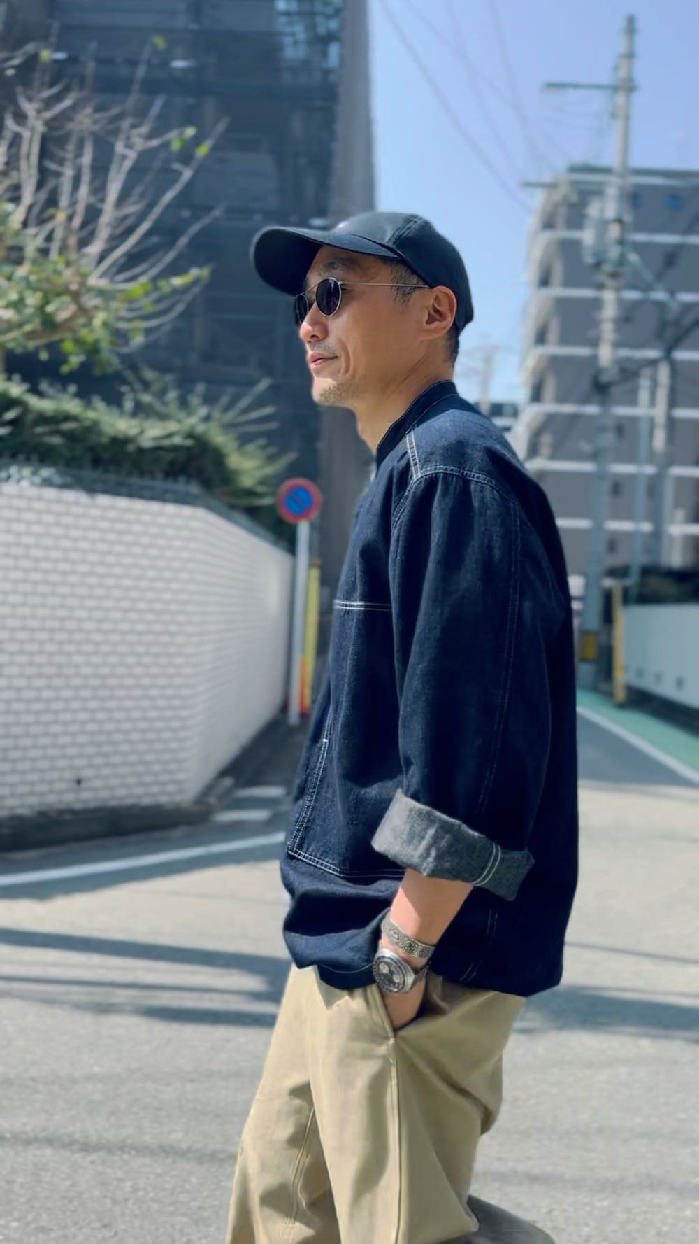 ALMW by WAIPER バンドカラー デニム プルオーバー WAIPER.inc 【10月