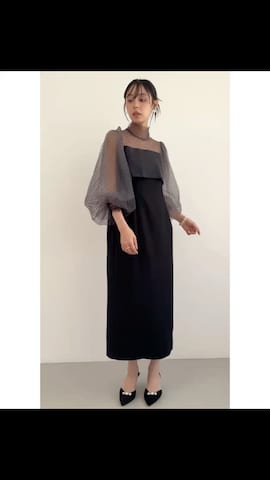 「アイテム（ドレス）」を使った、RUIRUEBOUTIQUEさん（レディース・165cm）の秋コーディネート