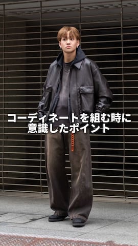 「アイテム（手袋）」を使った、ともきさん（メンズ・168cm）の秋コーディネート
