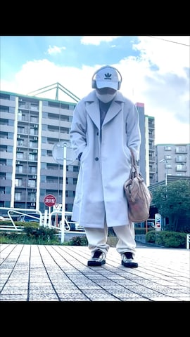 「アイテム（イヤーマフ）」を使った、LiME(松尾 頼武)作曲家さん（メンズ・164cm）の冬コーディネート