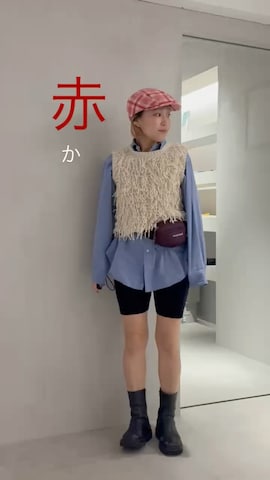 「アイテム（ハンチング/ベレー帽）」を使った、akiさん（レディース・156cm）の秋コーディネート