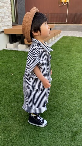 「アイテム（つなぎ/オールインワン）」を使った、KAI★AO☺︎さん（キッズ・80cm）の夏コーディネート
