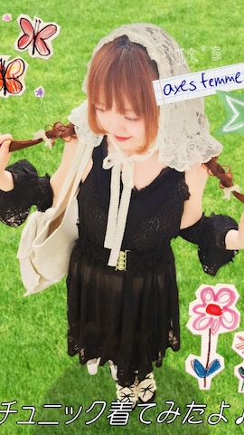 「アイテム（アームカバー）」を使った、axes_staff_kurumiさん（レディース・159cm）の夏コーディネート