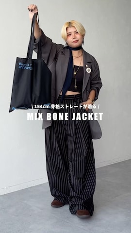 「アイテム（スラックス）」を使った、shibaoutfitsさん（レディース・154cm）の秋コーディネート