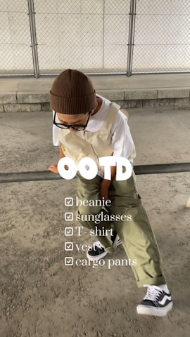 「アイテム（メガネ）」を使った、𝚛𝚢𝚞☺︎𝚗𝚊𝚗𝚘さん（キッズ・150cm）の夏コーディネート