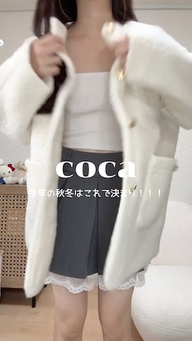 「アイテム（ノーカラーコート）」を使った、yuririn*さん（レディース・156cm）の秋コーディネート