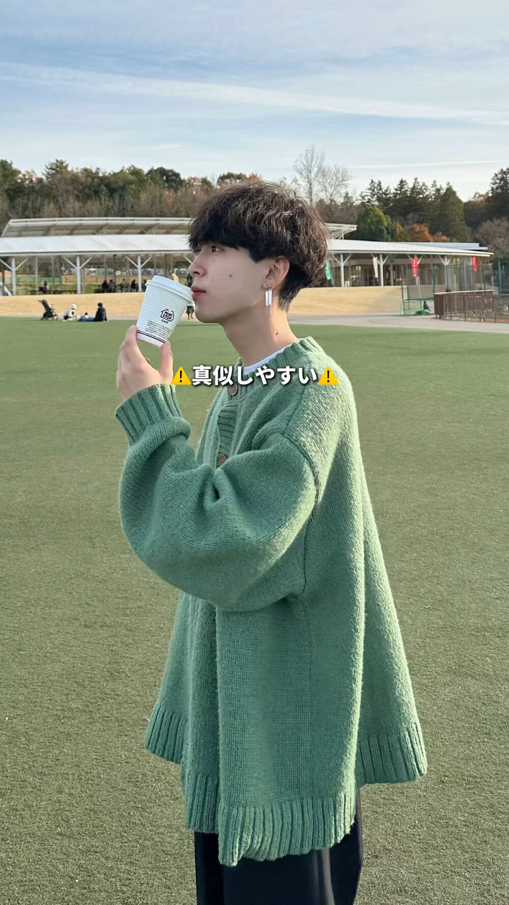 High neck volume sleeve blouson / ハイネックボリュームスリーブ