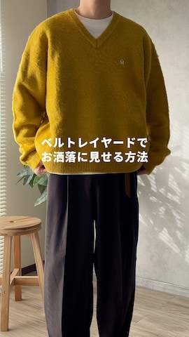 「アイテム（スラックス）」を使った、sakuさん（メンズ・164cm・20代）の秋コーディネート