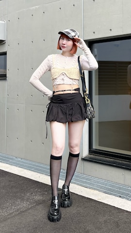 「靴下屋（クツシタヤ）のアイテム（ソックス/靴下）」を使った、ZLY0924🍒さん（レディース・165cm）の春コーディネート